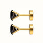 Round Plating Ear Studs [304 Stainless Steel 18K Gold Plated]