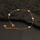 Rhinestones Inlay Bracelet/Necklace [304 Stainless Steel,18K Gold Plated]