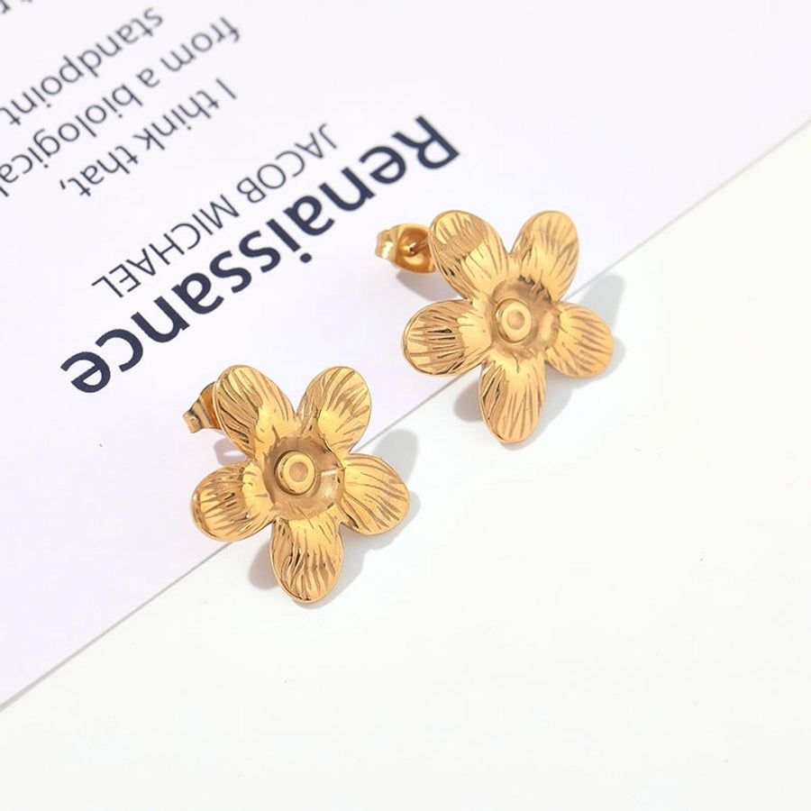 Mix Designs Earrings [304 Stainless Steel,18K Gold Plated]