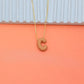 Resin Letter Necklace [304 Stainless Steel,14K Gold Plated]