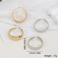 Round Hoop Earrings [304 Stainless Steel,18K Gold Plated]