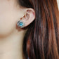 Silver Opal Ear Studs [304 acero inoxidable]