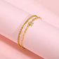 Letter Zircon Bracelets [201 Stainless Steel,Copper,18K Gold Plated]