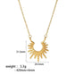 Sun Earrings/Necklace [304 Stainless Steel,18K Gold Plated]