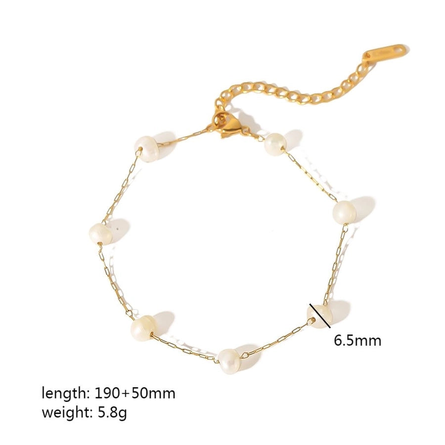 Freshwater Pearl  Bracelet/Necklace [304 Stainless ,18K Gold Plated]