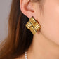 Mix Designs Earrings [Stainless Steel,18K Gold Plated]