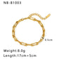 Gold Chain Bracelets [304 Stainless Steel,18K Gold Plated]