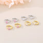 Commute Heart Shape Colored Rhinestone Earrings [304 Stainless Steel,18K Gold Plated]