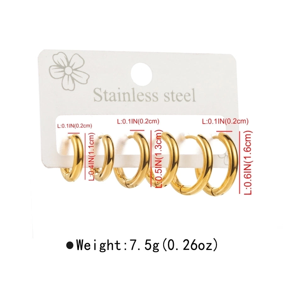 Hoop Earrings Sets [304 Stainless Steel]