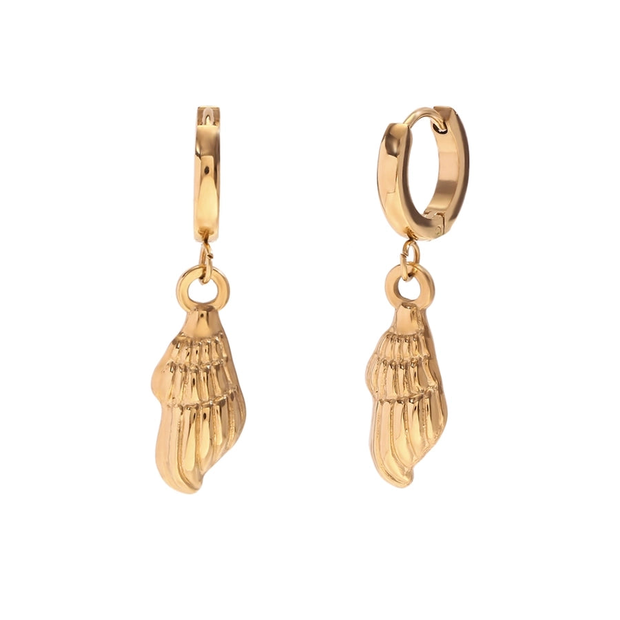 Boucles d'oreilles de requin dauphin [304 en acier inoxydable, 18 carats en or]