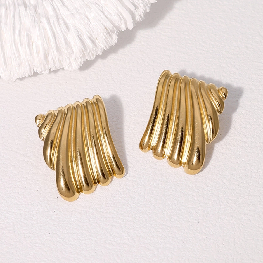 Geometric Earrings [304 Stainless Steel,18K Gold Plated]