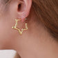 Star Hoop Earrings [304 Stainless Steel]