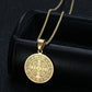 Saint Round Pendant Necklace [304 Stainless Steel]