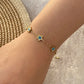 Star/Flower Eye Bracelets [304 Stainless Steel, 18K Gold Plated]