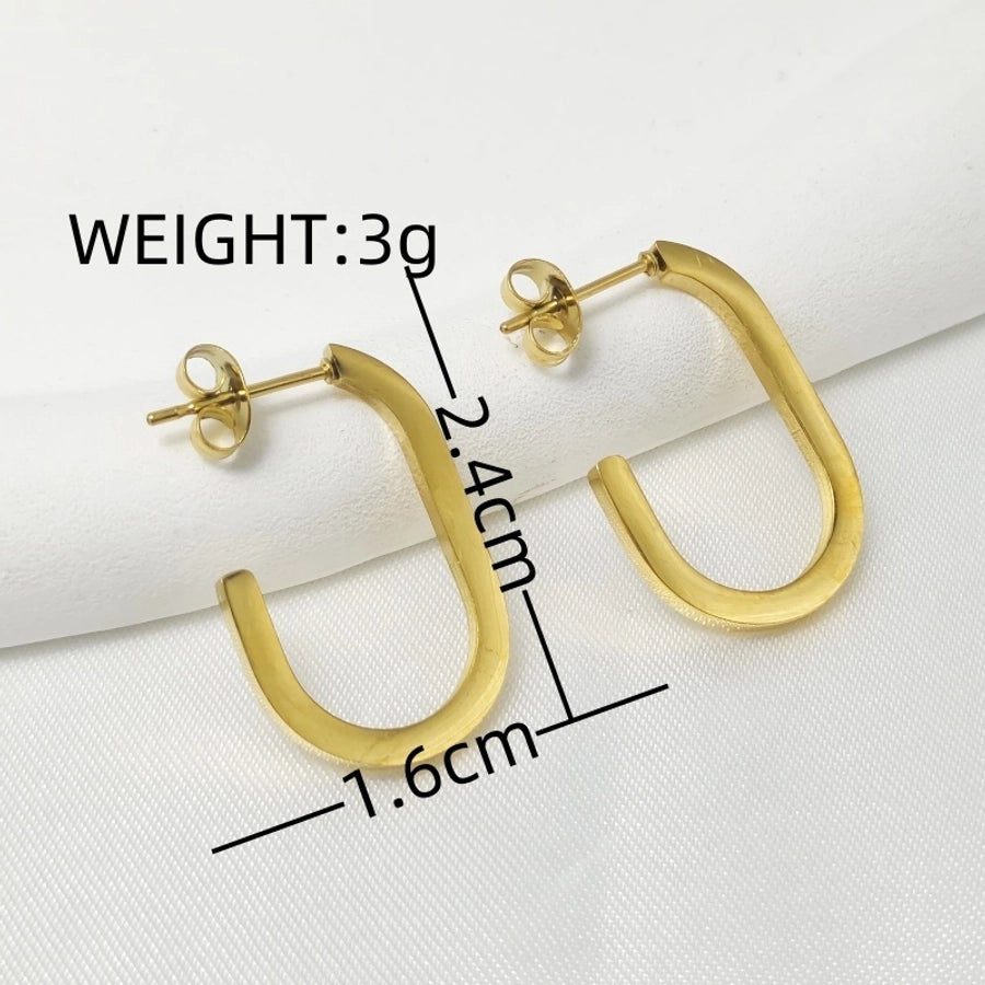 Geometric Earrings [304 Stainless Steel,18K Gold Plated]