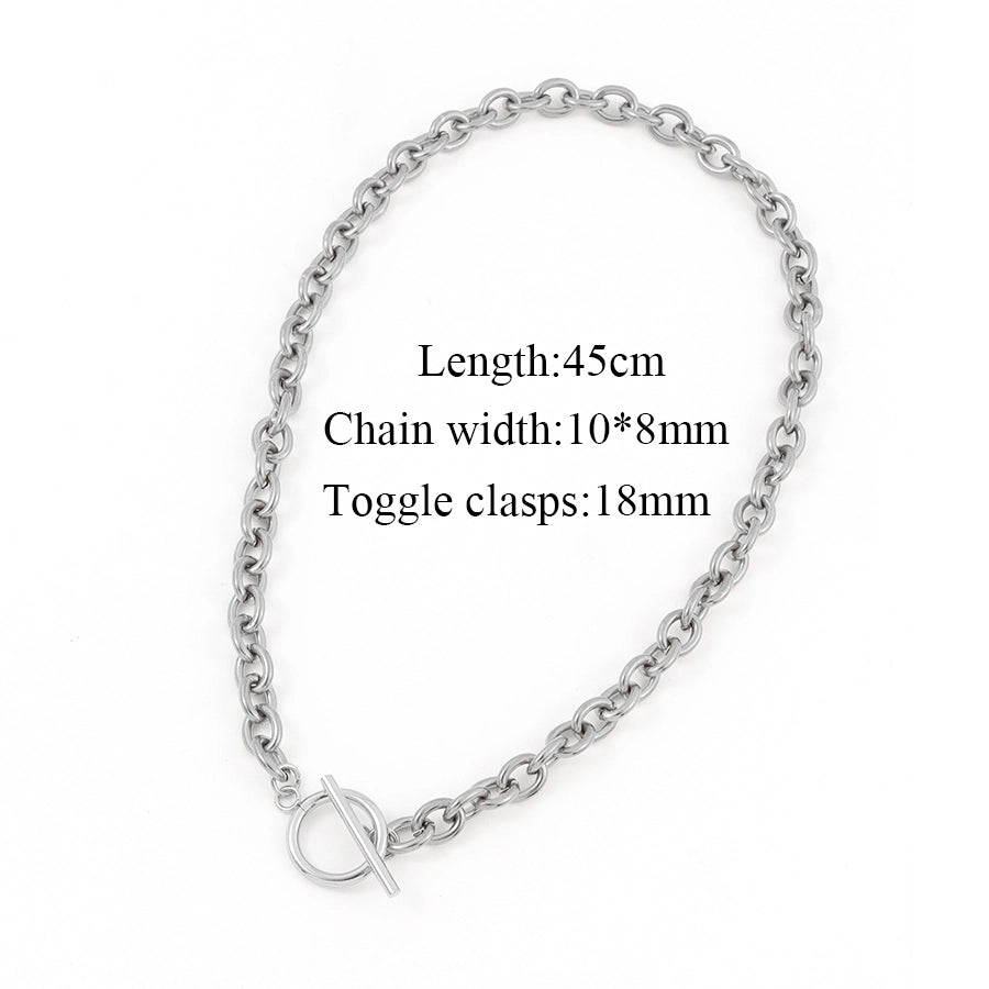 Circle Chain Necklace [201,304 Stainless Steel]