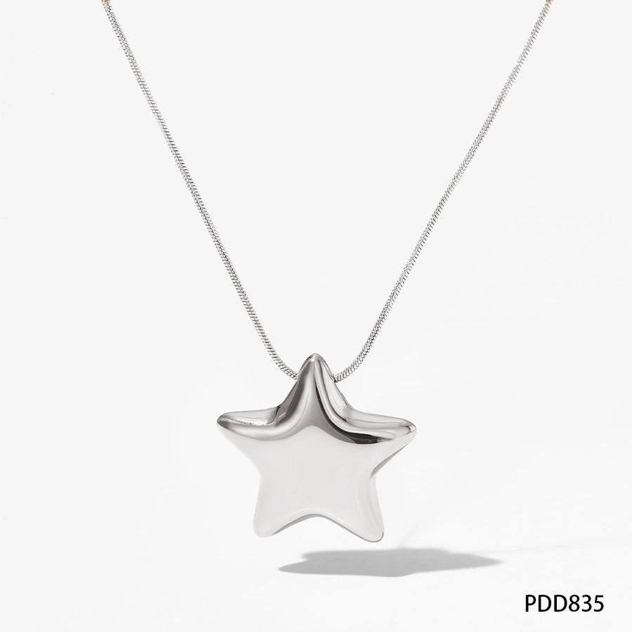 Star Earrings/Necklace [304 Stainless Steel, 16K Gold Plated]