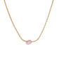 Round Zircon Necklace [304 Stainless Steel,18K Gold Plated]