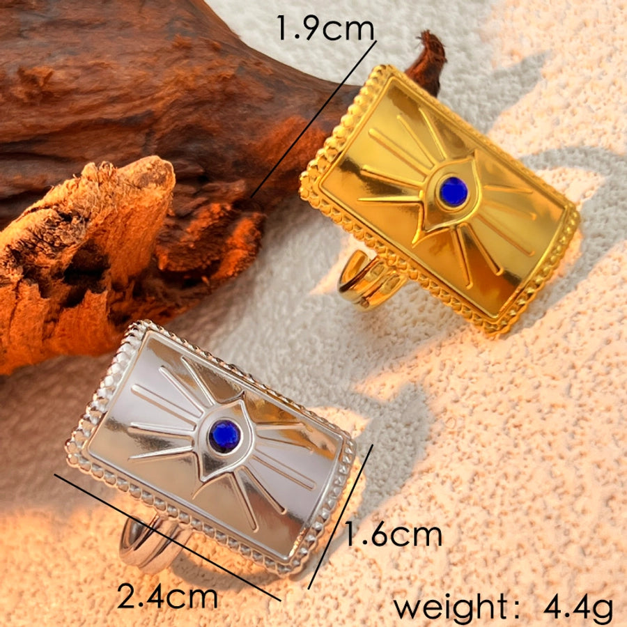 Retro Classic Style Eye Open Ring [304 Stainless Steel 18K Gold Plated]