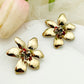 Mix Flower Earrings [304 Stainless Steel,14K Gold Plated]