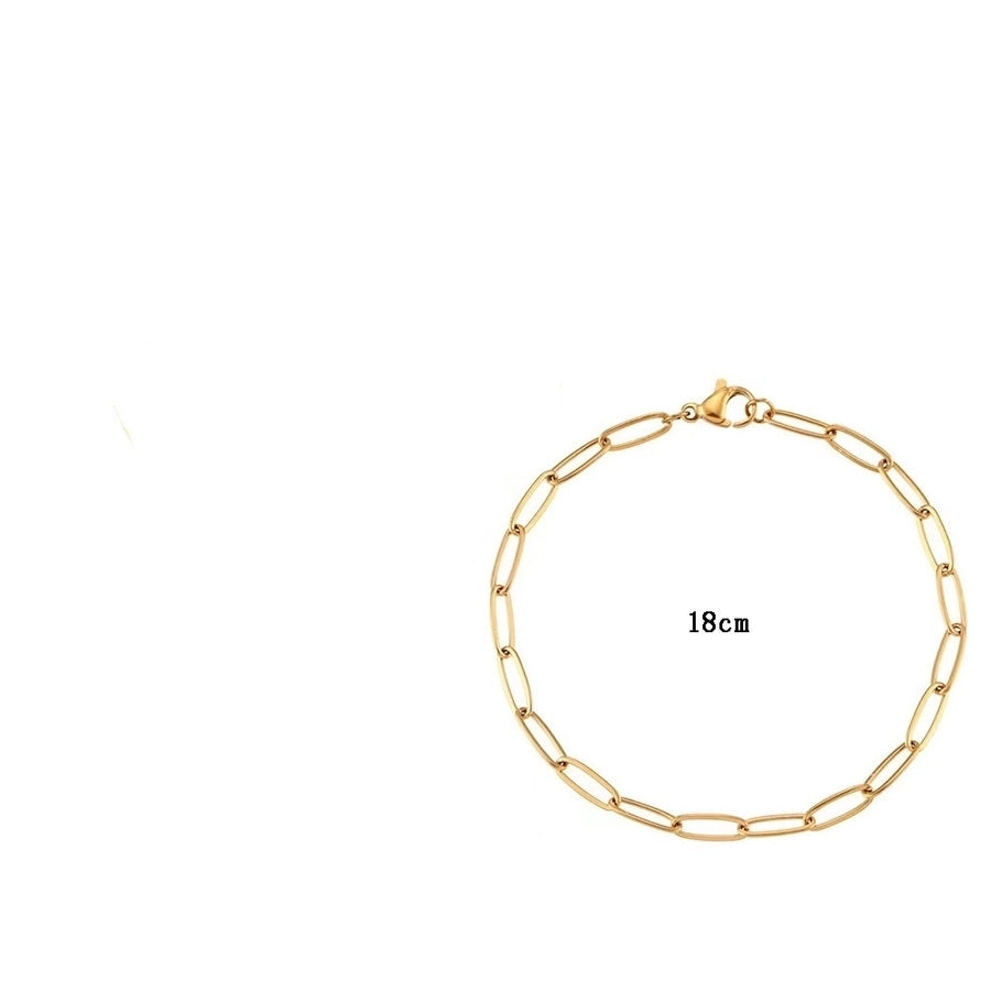 Thin Link Chain Bracelet/Necklace [Stainless Steel,18K Gold Plated]