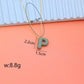 Resin Letter Necklace [304 Stainless Steel,14K Gold Plated]