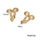 Bow Knot Earrings [304 Stainless Steel,18K Gold Plated]