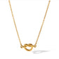 Heart Shape Bracelet/Necklace [304 Stainless Steel,18K Gold Plated]