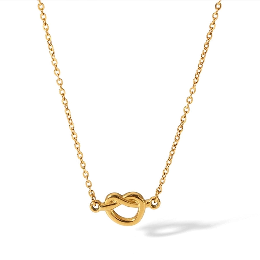 Heart Shape Bracelet/Necklace [304 Stainless Steel,18K Gold Plated]