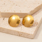 Round Style Sun Moon Earrings [304 Stainless Steel,18K Gold Plated]