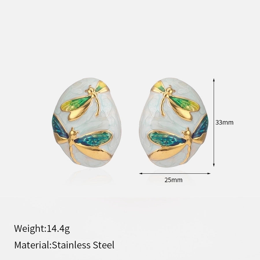 Mosquito Enamel Plating Earrings [304 Stainless Steel]