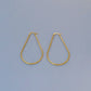 Thin Hoop Earrings [304 Stainless Steel,18K Gold Plated]