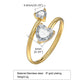 Zircon  Open Ring [201 Stainless Steel, 18K Gold Plated]