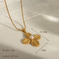 Flower Pearl Earrings/Necklace [304 Stainless Steel, 18K Gold Plated]