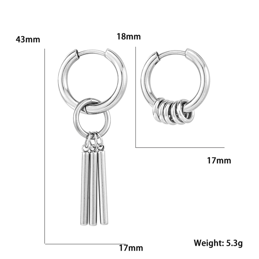 Asymmetrical Drop Earrings [304 Stainless Steel]