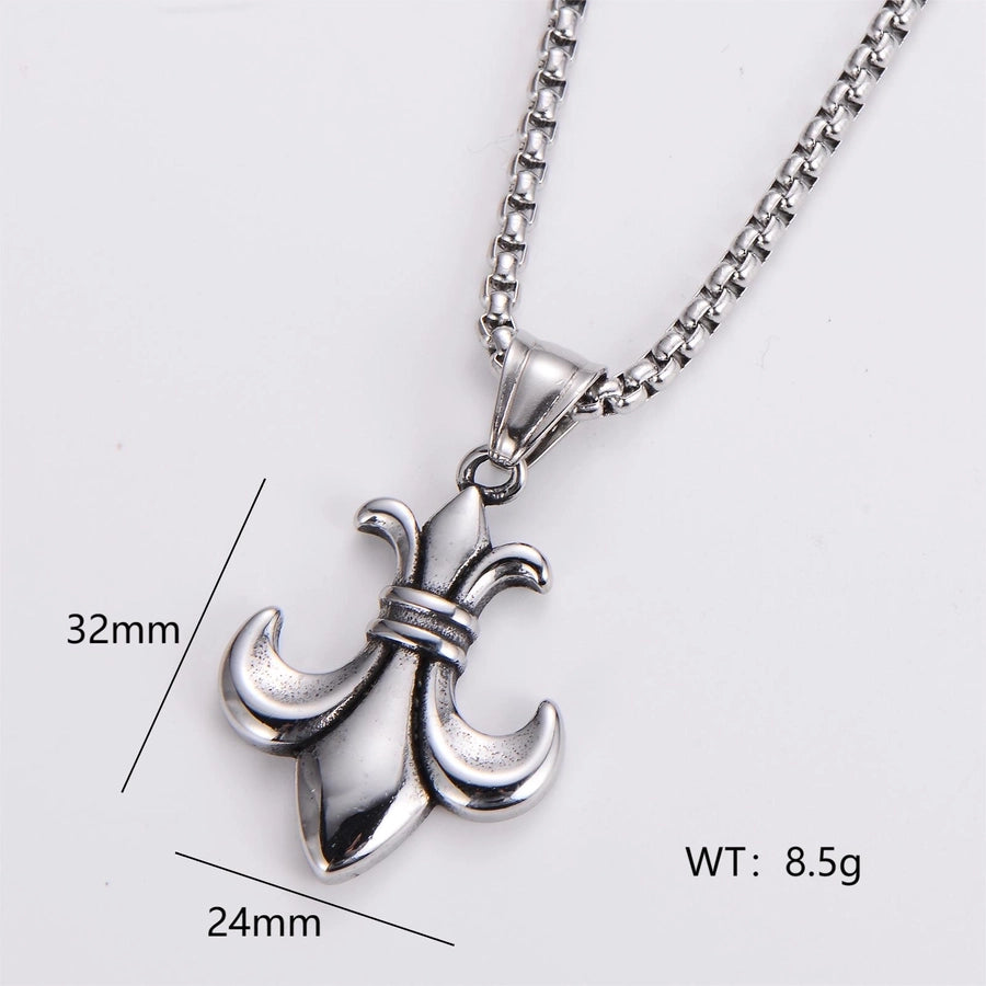 Exaggerated Punk Human Cross Pendant Necklace [304 Stainless Steel]