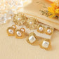 Mix Pearl Earrings [304 Stainless Steel,14K Gold Plated]