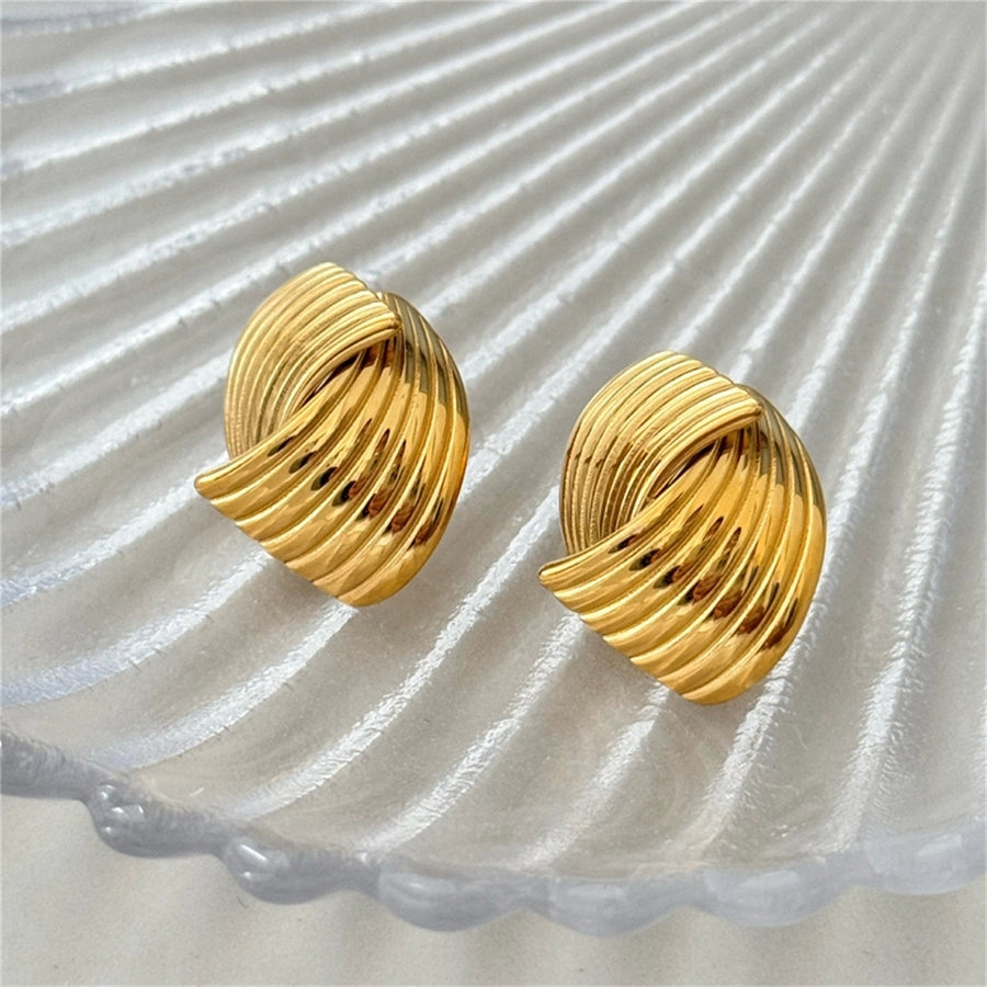 Artistic Sector Ear Studs [304 Stainless Steel]