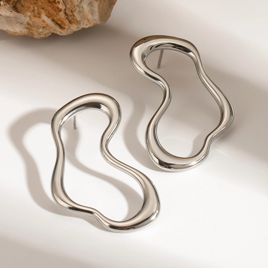 Artistic Silver Earrings [304 Stainless Steel]