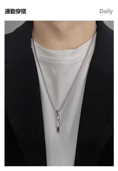 Casual Hip-Hop Solid Color Layered Necklaces [304 Stainless Steel]