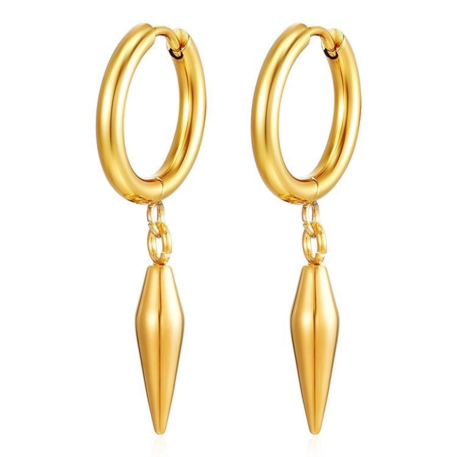 Geometric Star Spiral Drop Earrings [304 Stainless Steel,18K Gold Plated]