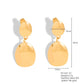 Heart/Rhombus/Round Drop Earrings [304 Stainless Steel,18K Gold Plated]