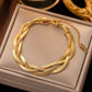 Braided Snake Chain Bracelets [304 Stainless Steel,18K Gold Plated]