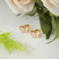 Butterfly Stud Earrings [304 Stainless Steel,18K Gold Plated]