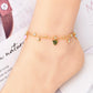 Heart Shape Epoxy Anklet [304 Stainless Steel, 18K Gold Plated]