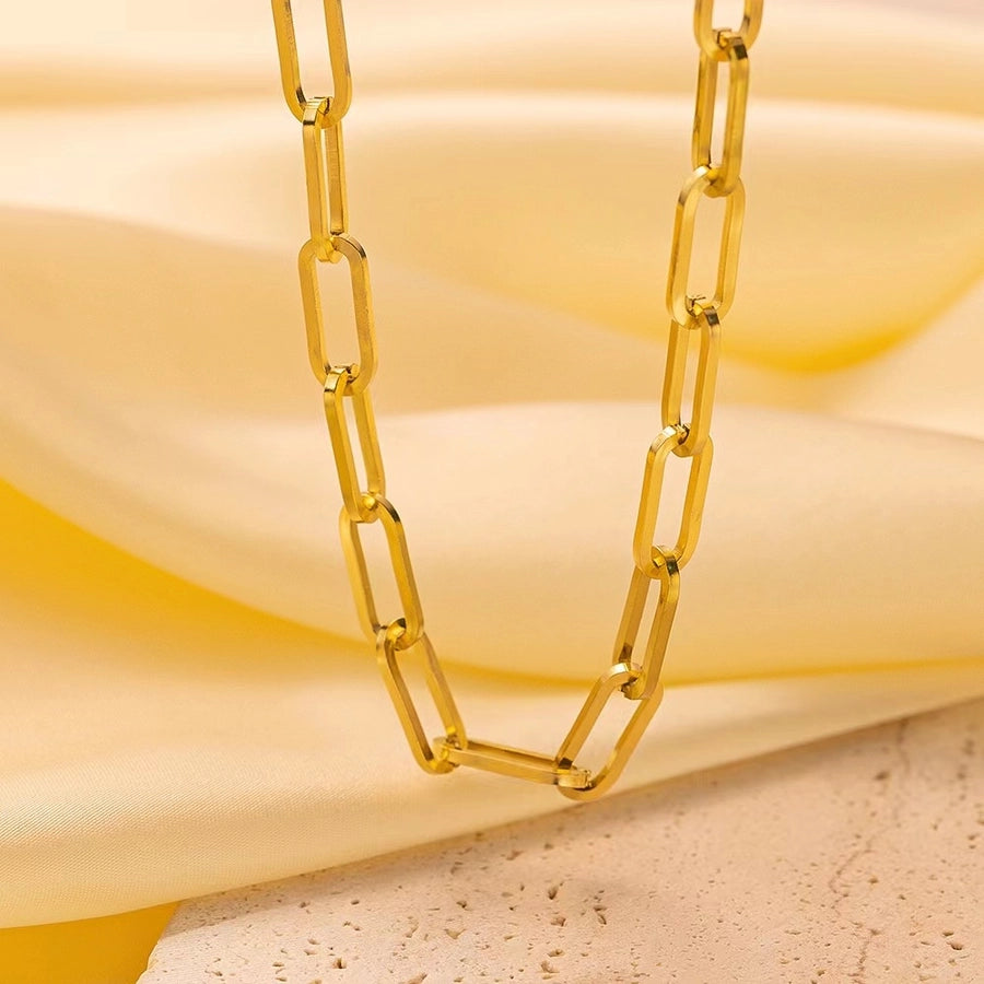 Link Chain Bracelet/Necklace [304 Stainless Steel,18K Gold Plated]