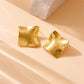 Square Irregular Earrings [304 Stainless Steel,18K Gold Plated]