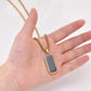 Rectangle Epoxy Necklace [304 Stainless Steel 18K Gold Plated]