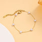 Artificial Pearl Bracelet/Necklace [304 Stainless Steel,18K Gold Plated]