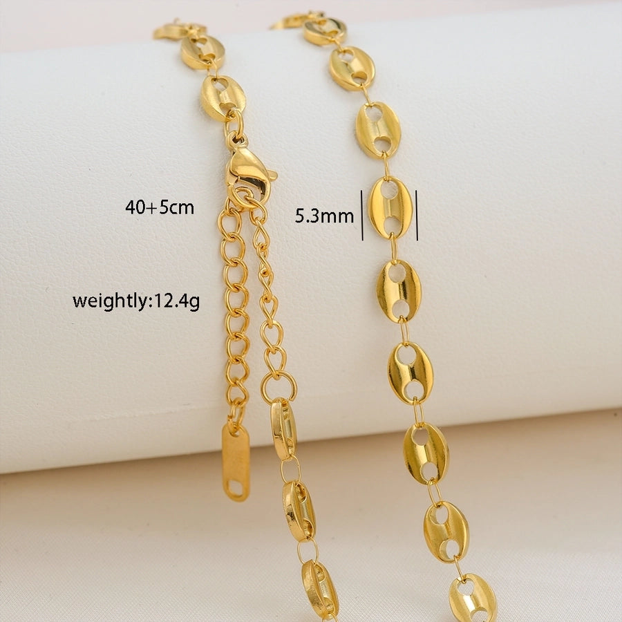 Chain Necklace [304 Stainless Steel,18K Gold Plated]